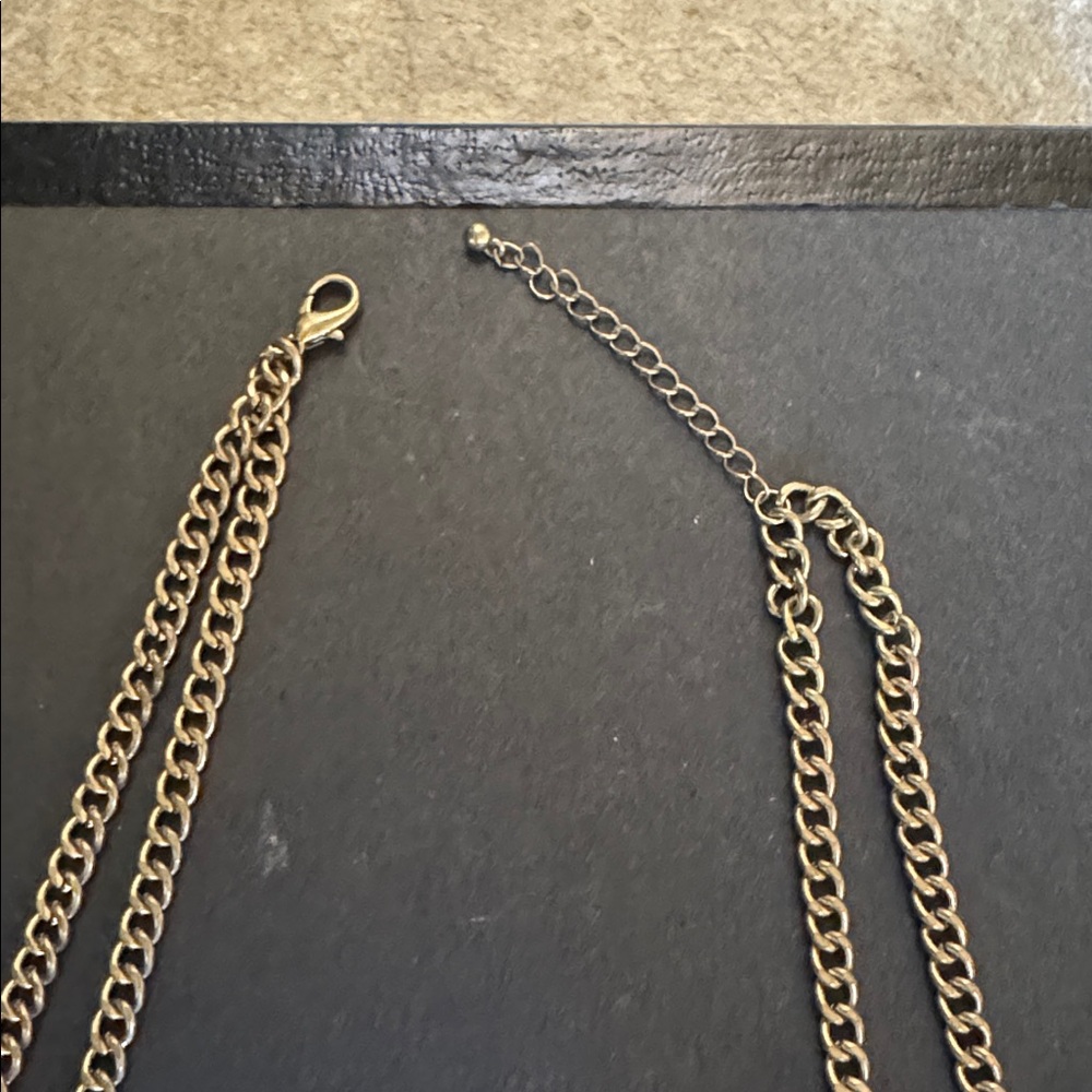 Gold-Tone Crystal Statement Adjustable Collar Nec… - image 3